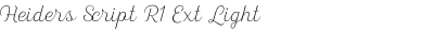 Heiders Script R1 Ext Light